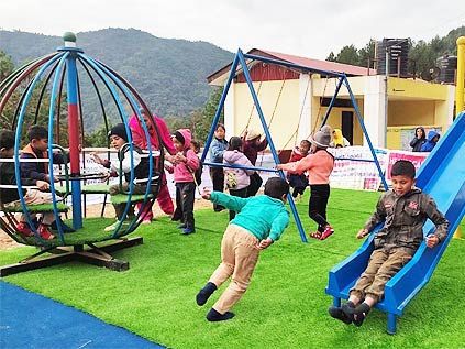 KINDERGARTEN INSTALLATION AT JANASAHAYOG SECONDARY SCHOOL, SINDHUPALCHOWK